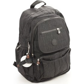 Resim İmaks 571 Krinkıl / Klinkır Su Geçirmez Hafif Çok Gözlü Spor, Seyahat, Okul, Laptop Sırt Çantası Siyah 2e Siyah 