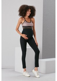 Resim Siyah Pamuk Rahat Hamile Tayt - Hamile Tayt - Siyah Tayt - Siyah Hamile Tayt - Pamuk Tayt 001 