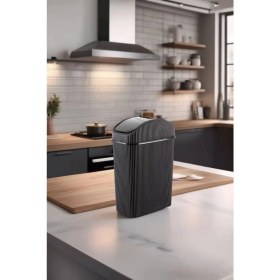 Resim Open Home Concept 3'lü Çöp Kovası, Mutfak, Banyo, Tuvalet, Ofis Çöp Kutusu Siyah 