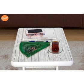 Resim Eliusta %100 Mdf Tekerlekli C Yan Sehpa Koltuk Yanı Sehpa - Yeni 