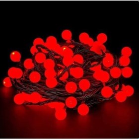 Resim 5m 28 Led Kırmızı Işık Siyah Kablo Fişli Çok Renkli 