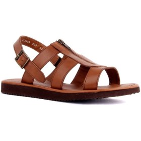 Resim SailLakers - Taba Deri Erkek Sandalet 107-633-547EVA 