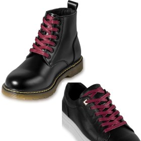 Resim Foottab 100 cm Yassı Mumlu Ayakkabı Bağcığı, Casual, Bot, Klasik ve Spor Ayakkabılar İçin Bağcık, 1 Çift 