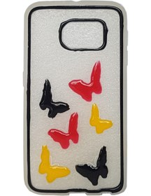 Resim FONAKS Samsung S7 Kelebek Desenli Silikon Kılıf 