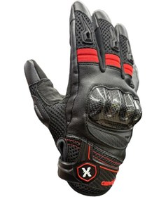 Resim Xspeed Valka Carbon Korumalı Yazlık Motorsiklet Eldiveni Kırmızı 