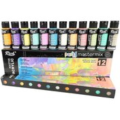 Resim Rich Akrilik Boya Master Mix Pastel Renk Set 12 Li 06011409 