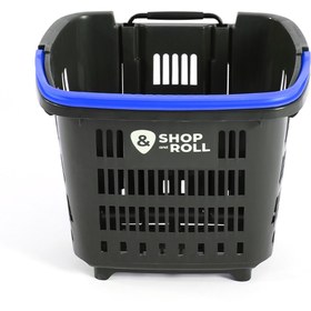 Resim Rafiste Tekerlekli Market Sepeti (Tekerlekli Alışveriş Sepeti) 34 L Mavi 