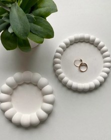 Resim Havalı Tasarım Bubble Oval Dekoratif Tabak 