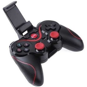 Resim Createtech Siyah Tutucu-bluetooth T3 Kablosuz Joystick Gamepad Pc Oyun Denetleyicisi Bt3.0 Joystick Cep Telefonu Tablet Tv Kutusu Tutucu 