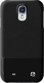 Resim Galaxy S4 Kılıf Trexta Marka Deri Dokulu Dikişli Sert - Siyah 