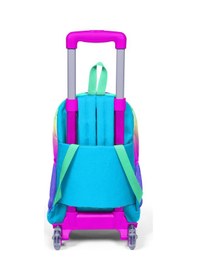 Resim Coral High Kids Renk Geçişli Üç Bölmeli Işıklı Tekerlekli Çekçekli Sırt Çantası 23910 