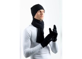 Resim Unisex Rüzgar Geçirmez Siyah Polar Kışlık Eldiven 
