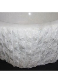 Resim Kristal Beyaz Batarya Çıkışlı Patlatma Lavabo 