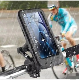 Resim Motorsiklet Telefon Tutucu Scooter Bisiklet Telefon Su Geçirmez 