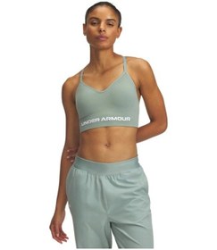 Resim Under Armour Vanish Seamless Low Bra Kadın Yeşil Antrenman Sporcu Sütyeni 1384417-348 Yeşil 