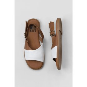 Resim Bueno Shoes Beyaz Kahve Deri Kadın Düz Sandalet 01WY2015 01WY2015 
