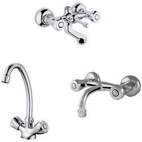 Resim Erce Klasik Banyo Sabit Lavabo Ve Evye Bataryası 