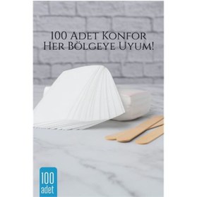 Resim Genel Markalar Modacar 100'lü Ağda Bezi Seti + Spatula | Her Bölgeye Uyumlu | Evde Pratik Tüy Alma İçin 