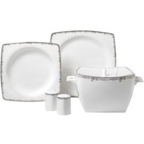 Resim Korkmaz Bone Selection 60 Parça Kare Yemek Takımı A8424 