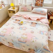 Resim Ultra-Yumuşak Dört Mevsim Battaniye - Hafif, Nefes Alabilen ve Açık Bej Renkli Karakter Baskılı, Kızlar için Kawaii Desenli Yatak Örtüsü, Hayvan Severler İçin Renkli Dekoratif Battaniye, Yatak Odası, Misafir Odası ve Kanepe Kullanımı İçin İdeal 