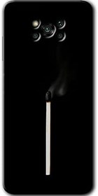 Resim MRCİLETİSİM (mrc5657) Sönmüş Kibrit Kılıf Baskılı Kapak Tam Kaplayan Mat Seramik Poco x3 NFC ile uyumlu 