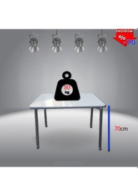 Resim Depolife Yemek Masası Katlanır Bahçe Masası Yemek Masası Masası 60X90Cm 