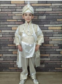 Resim Krem Altın Şehzade Model Sünnet Kıyafeti (0-10 Yaş) 