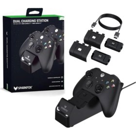 Resim Sparkfox Xbox Serisi x / S Şarj Istasyonu Kontrol Cihazları Çift Kontrollü Şarj Yuvası Şarj Istasyonu 