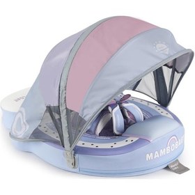 Resim Mambobaby Yüzme Simidi - Gökkuşağı, Emniyetli, Gölgelikli Ve Ayak Destekli 