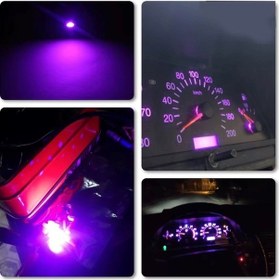 Resim 10 Adet Mor T5 Led Kilometre Kadran Ambians Aydınlatma Ampulü 