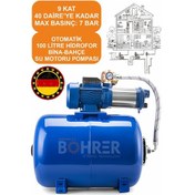 Resim Böhrer 6 Kademeli 8 Kat 25 Daire 'ye Kadar 2.25hp 100l Hidrofor Set 