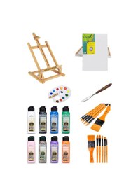 Resim Artdeco 140 Ml Gold Multi Surface Akrilik Boya Seti 8li Canlı Renkler Masaüstü Şövale Başlangıç Seti 