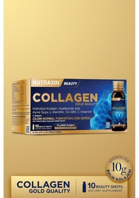 Resim Nutraxin Collagen Gold Quality 10x50 Ml Marin Kolajen, Q10, Biotin, Hyalüronik asit 