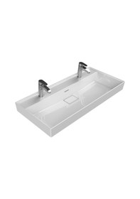 Resim Cerastyle Turkuaz Sharp Etajerli Lavabo 100*48 CM (Tek Hazne Cıft 