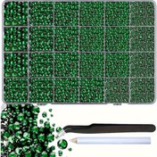 Resim 15000 Adet Reçine Kristal Taşlar Cımbızlı El Sanatları İçin, Şeffaf Düz Taşlar, DIY El Sanatları Giyim Bardak Ayakkabı Kumaş Tırnak Sanatı İçin Işıltılı Süslemeler 