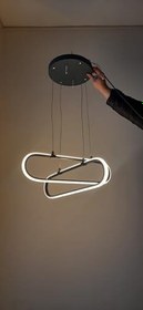 Resim Kopanki /50x30 cm/Sarkıt Avize / 3 Renk Işık/Antrasit Gövde 