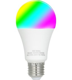 Resim Akıllı Led Ampul E27 9w Rgb+3000k-6000k, 16m Renk, Akıllı Yaşam Uygulaması Ve Ses Kontrolü, Ac100-240v Beyaz Rsh-wb011 