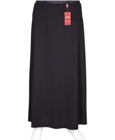 Resim HerMevsim Hesna Kadın Dilşah Büyük Beden Scuba Çan Süs Cepli Siyah Etek 