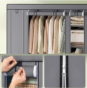 Resim Bez Dolap Geniş Hacimli 14 Raflı Dolap Chery Gardırop Gri 