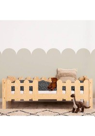 Resim Markaawm Markaawm Montessori Yatak Ahşap Çocuk Karyola Leaf Akçaağaç 