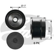 Resim GATES OAP7015 Alternatör Kasnağı (Toyota: Avensis 1.6 1.8 2.0 08- Corolla Uyumlu 1.6 1.8 2.0 07- Rav4 2.0 08- Yaris 1.0 05-11) 