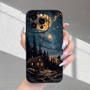 Resim Ay ve yıldız desenli, yüksek kaliteli mat hissiyatlı, yeni sıcak satış tam lens koruma, şok emici, düşmeye karşı dayanıklı, parmak izi önleyici cep telefonu kılıfı, iPhone 16/15/14/13/12/11/X/XR/XS/8/7/SE Mini Plus Pro Max serisi için uygun, erkek ve kadın arkadaşlar için hediye olarak kullanılabilir 