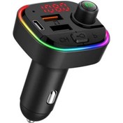 Resim Springsun Bluetooth Araç Adaptörü Şarj Cihazı Fm Vericisi Araba Radyo Aux Adaptörü Bluetooth Alıcısı Kablosuz Arama Bluetooth 5.0 