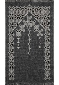 Resim My Evilla Seccade Hafif Katlanabilir Yıkanabilir Namazlık Şık Motifli Çeyizlik Ve Hediyelik Antrasit Antrasit 