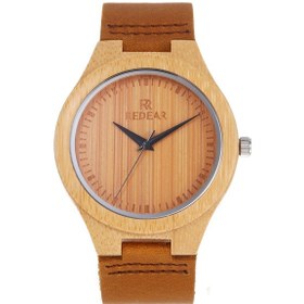 Resim Jeemson Kadınlar İçin Redear Sj1473-1b Klasik Ahşap Kasa Kol Saati, Hafif Kumaş Kayışlı Ve Kvarts Hareketli Stili Çok Renkli 