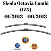 Resim Skoda Octavia Combi 1z5 2013 Uyumlu Ön Cam Silecek Süpürgesi Takımı 600/400mm Silbak Sb2419a 