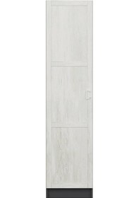 Resim Minar Kale 1 Kapaklı Dolap Antrasit - Eskitme Beyaz 210cm 