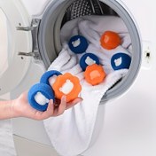 Resim 12 adet Pet Hair Remover, Yıkama için Yeniden Kullanılabilir Lavabo Lint Catcher Topları, Elektriksiz Kumaş Shedding Filtresi, Köpek ve Kedi Tüyü Kaldırma için Dayanıklı Lint Trap 
