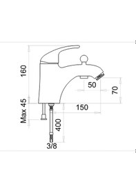 Resim Duş Bataryası Lavabo Krom 