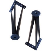Resim Metal Boru Ayak Kütük Masa Dresuar Kaşıklık Kitaplık Orta Sehpa Zigon Ayağı 45 Cm 2 Adet 